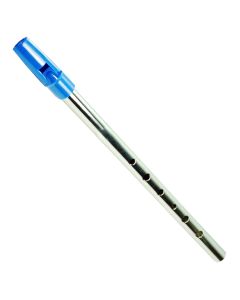 Flageolet counter display card with tin whistle of each key
