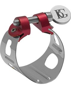 Lig & cap alto sax or Bb clarinet BG duo tradition gold plated metal with red brace ligature with plastic cap