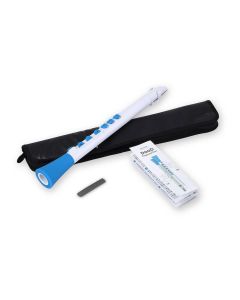 Dood white/blue beginner clarinet in c takes eb reeds. Fingering as recorder ( nuvo )