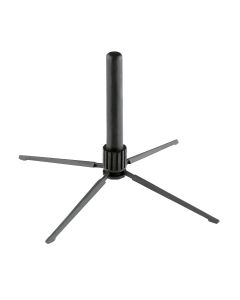 Stand flute / some tenor recorders k&m 15232 18mm diameter peg , folding , very compact - black plastic