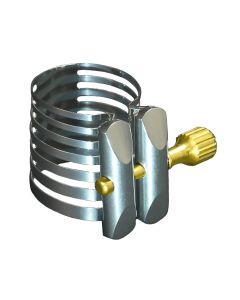 Special order lig & cap Bb clarinet Rovner platinum gold plated 1r - metal ligature with plastic cap