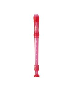 Yamaha descant in c soprano student plastic translucent pink. Baroque.