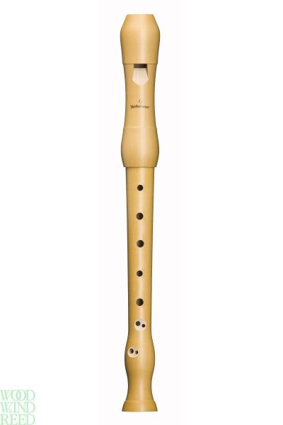 Recorder descant in c Mollenhauer wood pearwood baroque double hole fixed foot joint
