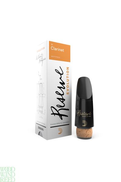 Mouthpiece Bb clarinet D'Addario  reserve evolution mouthpiece ebonite ev10e a442 pitch 1.08 mm tip opening