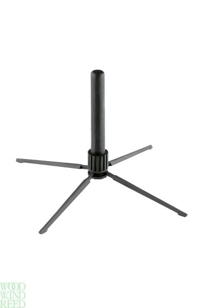 Stand flute / some tenor recorders k&m 15232 18mm diameter peg , folding , very compact - black plastic