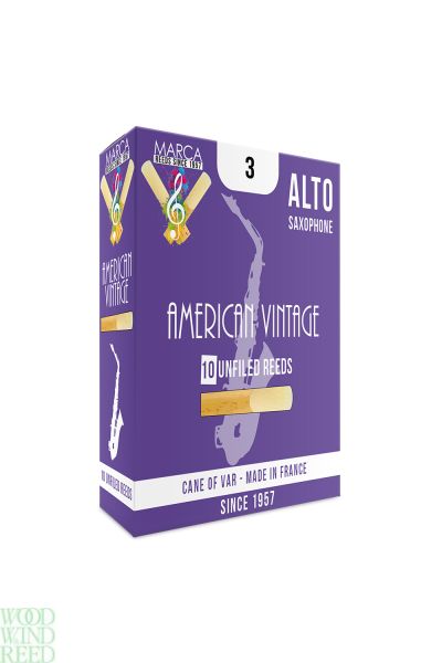 Str. 3 - Marca American vintage unfiled alto saxophone reeds