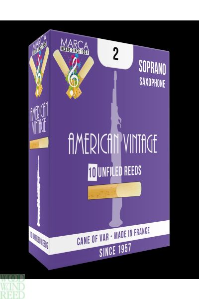 Str. 2 - Marca American vintage unfiled soprano saxophone reeds