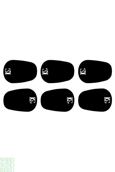 Care m/p mouthpiece patch BG a10l thick black large  pack 6 - 0.8mm