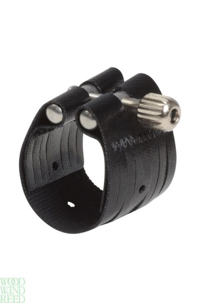 Lig & cap bass clarinet Rovner dark 3rl - flexible ligature & plastic cap. Rovner custom 3rl fits better on Selmer m/p
