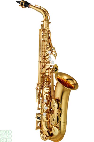 Yamaha YAS480. Gold lac. High f#. Hand engraving. 4c m/p.