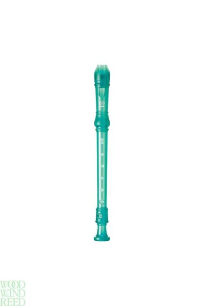 Yamaha descant in c soprano student plastic translucent blue. Baroque.