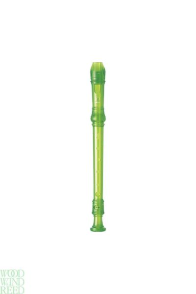 Yamaha descant in c soprano student plastic translucent green. Baroque.